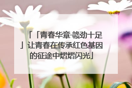「青春华章·赣劲十足」让青春在传承红色基因的征途中熠熠闪光
