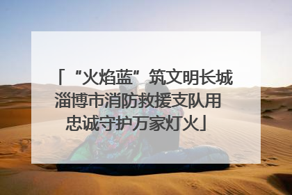“火焰蓝”筑文明长城 淄博市消防救援支队用忠诚守护万家灯火