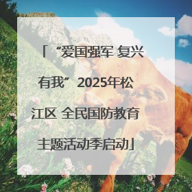“爱国强军 复兴有我”2025年松江区 全民国防教育主题活动季启动