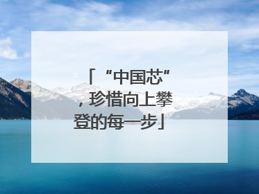 “中国芯”，珍惜向上攀登的每一步