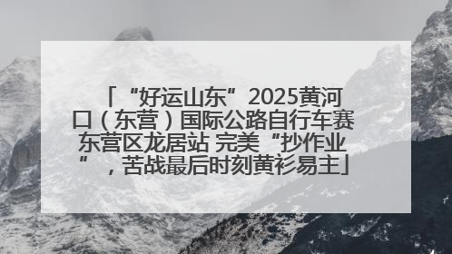 “好运山东”2025黄河口（东营）国际公路自行车赛东营区龙居站 完美“抄作业”，苦战最后时刻黄衫易主