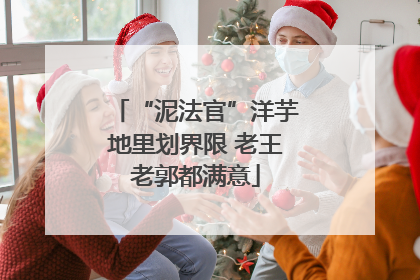 “泥法官”洋芋地里划界限 老王老郭都满意