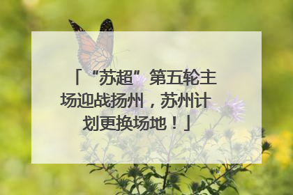 “苏超”第五轮主场迎战扬州，苏州计划更换场地！