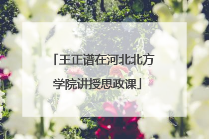 王正谱在河北北方学院讲授思政课