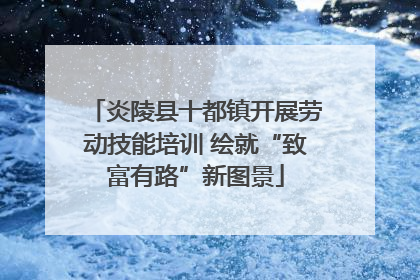 炎陵县十都镇开展劳动技能培训 绘就“致富有路”新图景