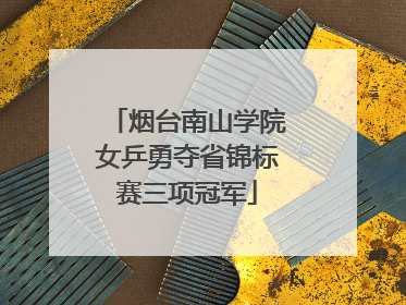 烟台南山学院女乒勇夺省锦标赛三项冠军