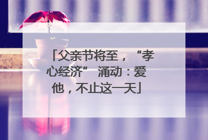 父亲节将至，“孝心经济” 涌动：爱他，不止这一天