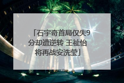 石宇奇首局仅失9分却遭逆转 王祉怡将再战安洗莹