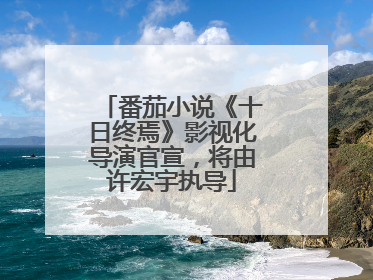 番茄小说《十日终焉》影视化导演官宣，将由许宏宇执导