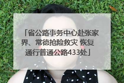 省公路事务中心赴张家界、常德抢险救灾 恢复通行普通公路433处
