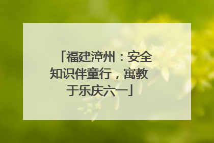 福建漳州：安全知识伴童行，寓教于乐庆六一