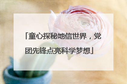 童心探秘地信世界，党团先锋点亮科学梦想