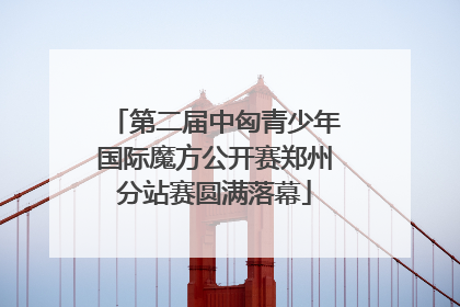 第二届中匈青少年国际魔方公开赛郑州分站赛圆满落幕