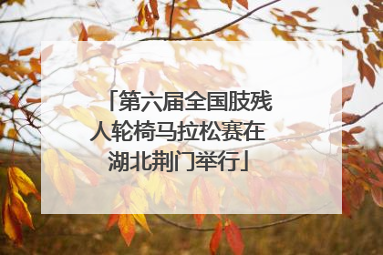 第六届全国肢残人轮椅马拉松赛在湖北荆门举行