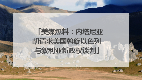 美媒爆料：内塔尼亚胡请求美国斡旋以色列与叙利亚新政权谈判