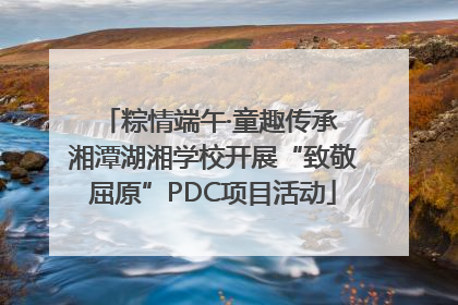 粽情端午·童趣传承 湘潭湖湘学校开展“致敬屈原”PDC项目活动