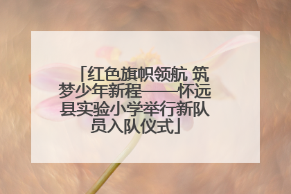 红色旗帜领航 筑梦少年新程——怀远县实验小学举行新队员入队仪式