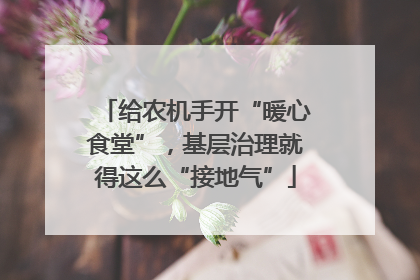 给农机手开“暖心食堂”，基层治理就得这么“接地气”