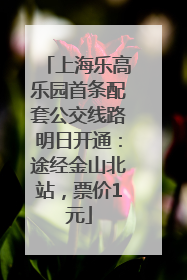 上海乐高乐园首条配套公交线路明日开通：途经金山北站，票价1元