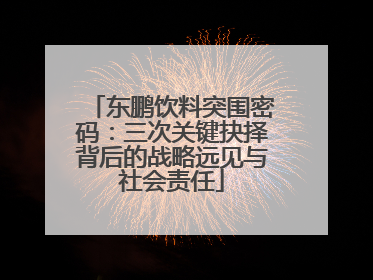 东鹏饮料突围密码：三次关键抉择背后的战略远见与社会责任