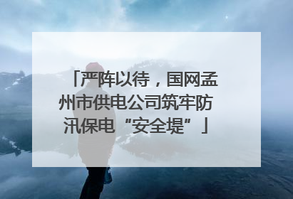 严阵以待，国网孟州市供电公司筑牢防汛保电“安全堤”
