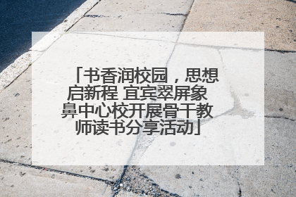 书香润校园，思想启新程 宜宾翠屏象鼻中心校开展骨干教师读书分享活动