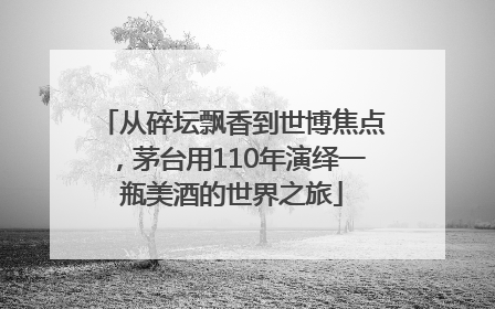 从碎坛飘香到世博焦点，茅台用110年演绎一瓶美酒的世界之旅