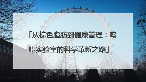 从棕色脂肪到健康管理：呜咔实验室的科学革新之路