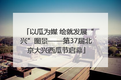 以瓜为媒 绘就发展“兴”图景——第37届北京大兴西瓜节启幕