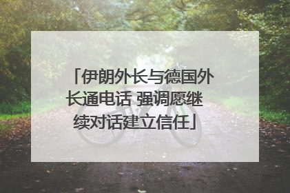 伊朗外长与德国外长通电话 强调愿继续对话建立信任