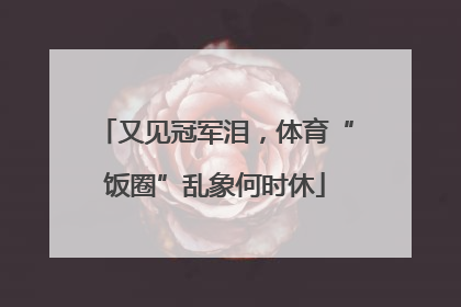 又见冠军泪，体育“饭圈”乱象何时休