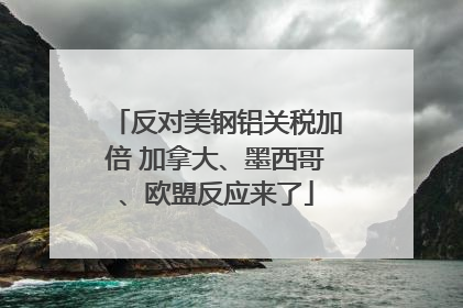 反对美钢铝关税加倍 加拿大、墨西哥、欧盟反应来了