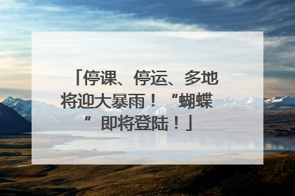 停课、停运、多地将迎大暴雨！“蝴蝶”即将登陆！