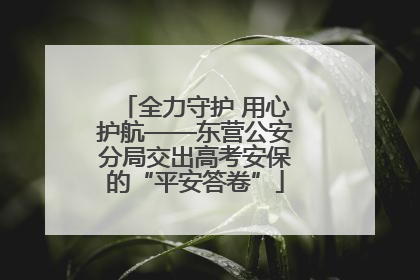 全力守护 用心护航——东营公安分局交出高考安保的“平安答卷”