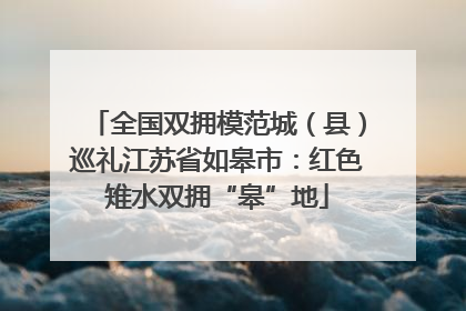 全国双拥模范城（县）巡礼江苏省如皋市：红色雉水双拥“皋”地