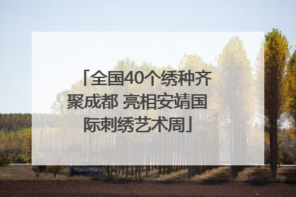 全国40个绣种齐聚成都 亮相安靖国际刺绣艺术周