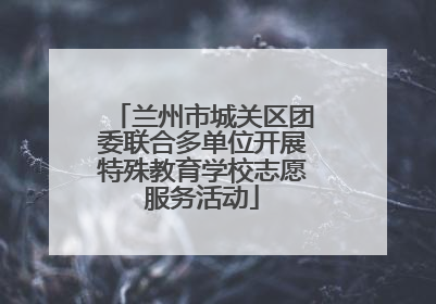 兰州市城关区团委联合多单位开展特殊教育学校志愿服务活动