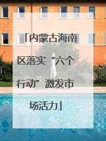 内蒙古海南区落实“六个行动”激发市场活力