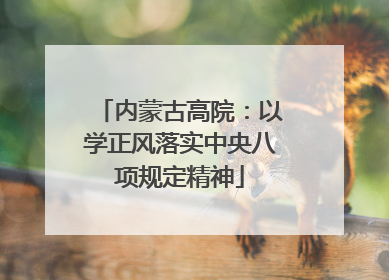 内蒙古高院：以学正风落实中央八项规定精神