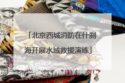 北京西城消防在什刹海开展水域救援演练