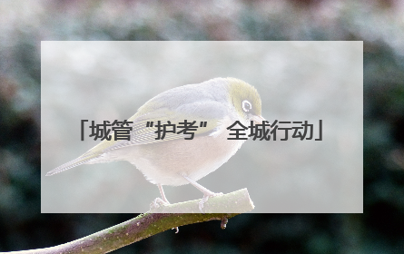 城管“护考” 全城行动