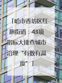 哈市香坊区红旗街道：43项指标大排查城市治理“有数有温度”