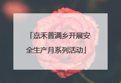 嘉禾普满乡开展安全生产月系列活动