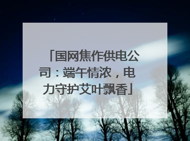 国网焦作供电公司：端午情浓，电力守护艾叶飘香