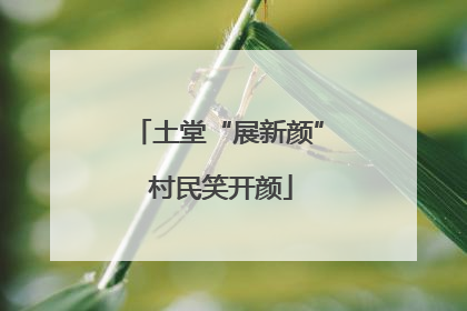 土堂“展新颜” 村民笑开颜