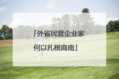 外省民营企业家何以扎根商南