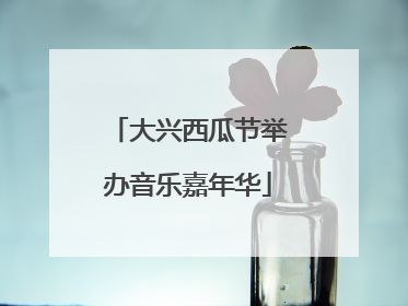 大兴西瓜节举办音乐嘉年华