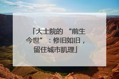 大士院的 “前生今世”：修旧如旧，留住城市肌理