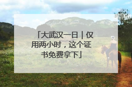 大武汉一日｜仅用两小时，这个证书免费拿下