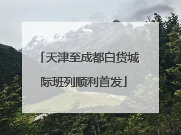 天津至成都白货城际班列顺利首发